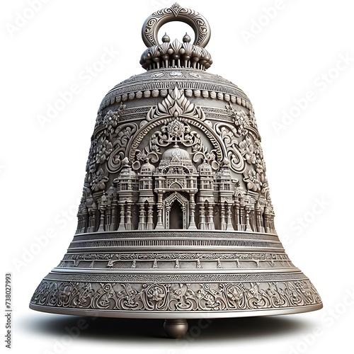 Indian Ancient Bell With Intricate Design 