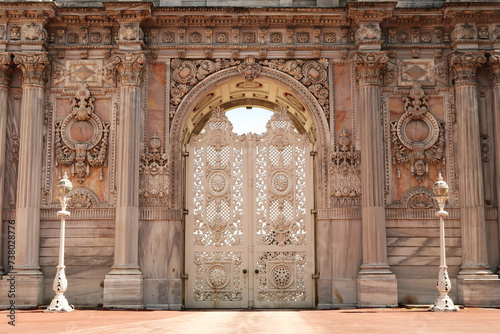 The Gate of the Sultan, Sultan's Gate at Dolmabahce Palace, Istanbul, Turkey photo