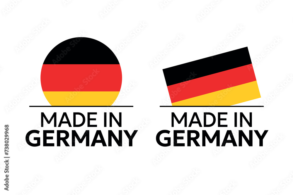 Obraz premium made in Germany labels set, German product icons