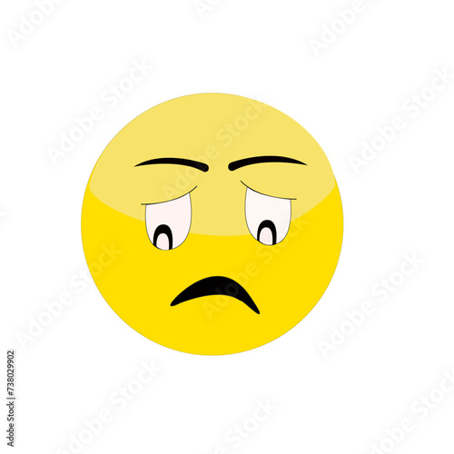 Expression de visage sur émoticône	