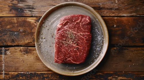 Sirlon Steak on Plate photo