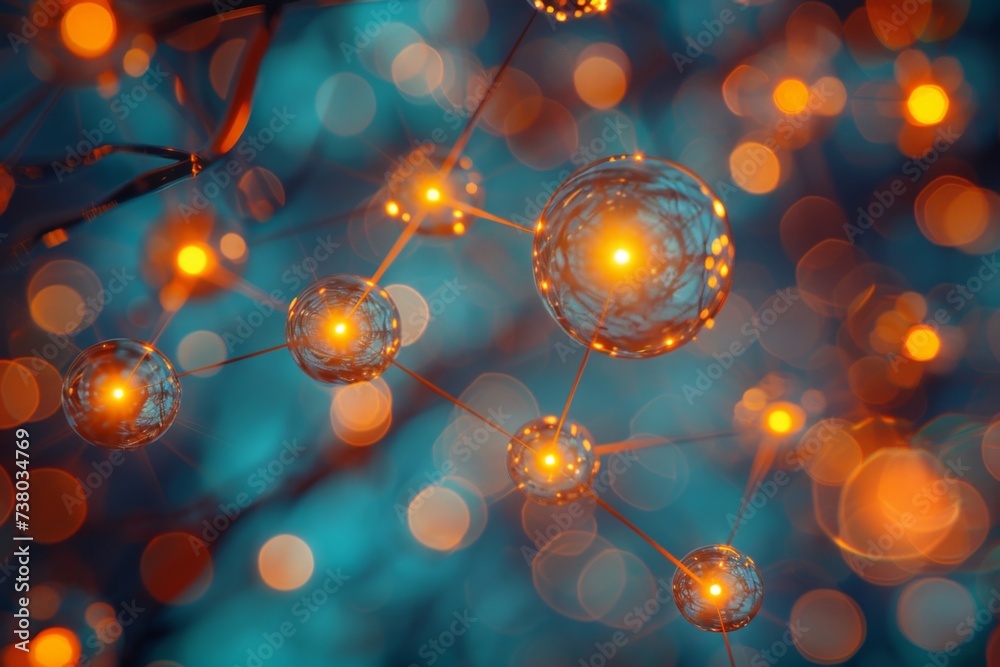 Abstract molecule structure, research in molecular chemistry. Abstract molecule structure, research in molecular chemistry.