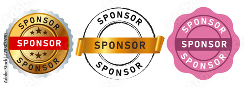 sponsor sponsorship gold purple and black stamp circle seal emblem badge business company donate photo