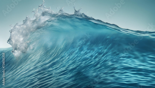 Blue Ocean Aqua Wave  Isolated on Background