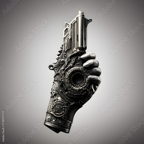 hand-shaped gun Generative AI