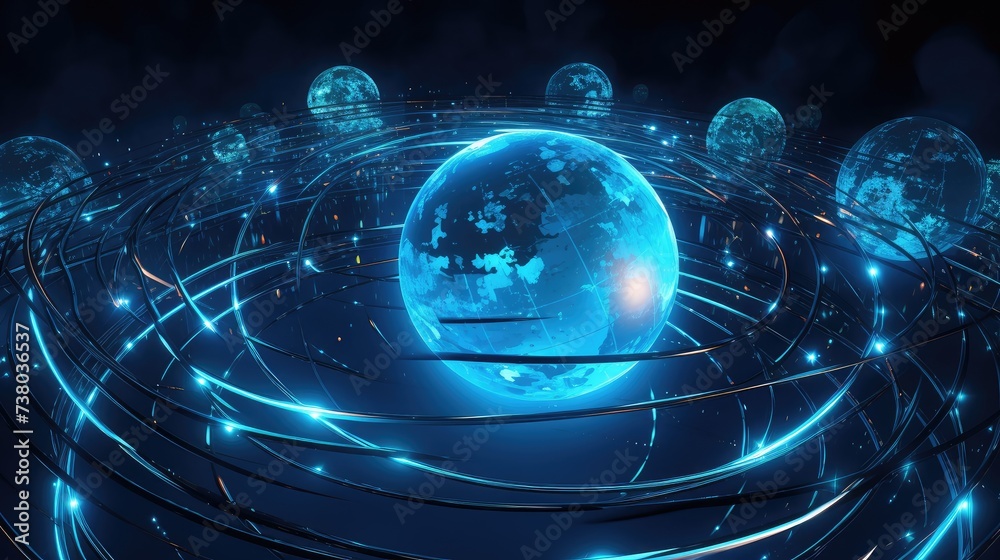 Global Network Connectivity in Futuristic Design Global Network Connectivity in Futuristic Design