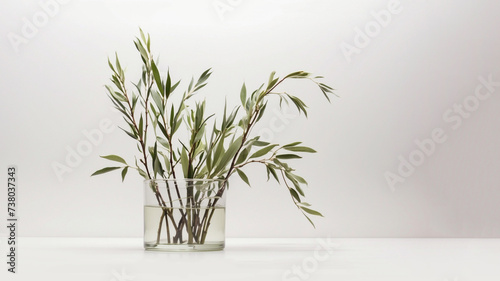 willow branches in a vase in spring, begins to bloom, nature comes to life, screensaver, wallpaper, pattern for calendar, notebook, cover, poster