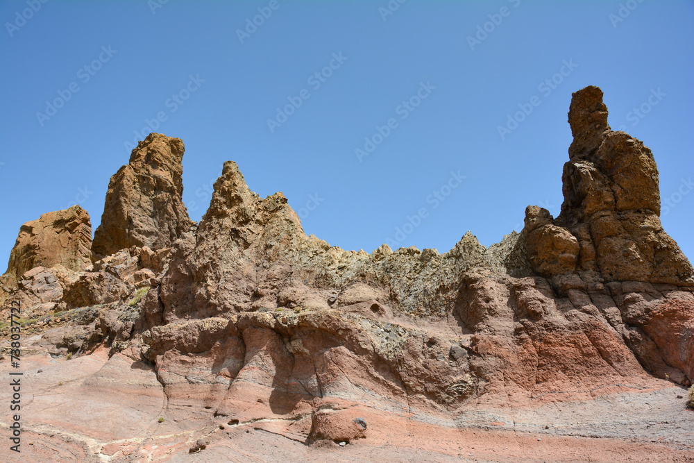 Bizarre rock formations in El Teide National Park on Tenerife, Spain