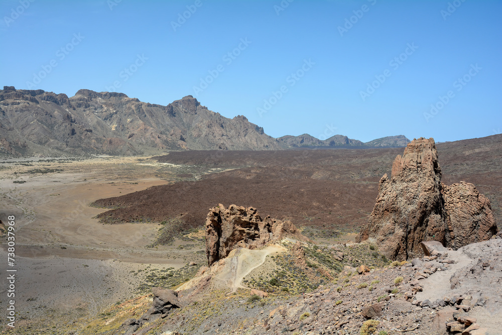 Volcanic landscape in El Teide National Park on Tenerife, Spain