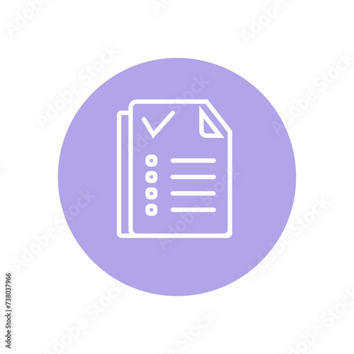 Checklist Icon Vector Illustration on Screen