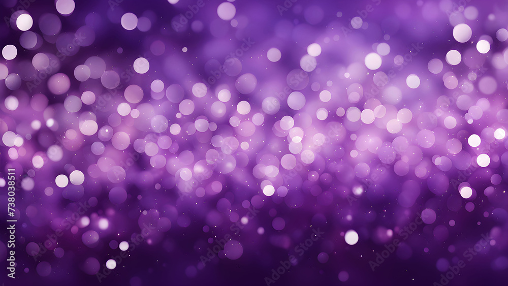 glow glittering purple silver particle shiny lights abstract bokeh background