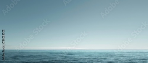 Tranquil Blue Seascape with Clear Sky