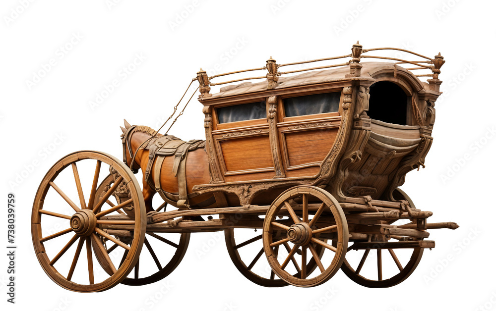Isolated Ancient Greek Cart Isolated on Transparent Background PNG.