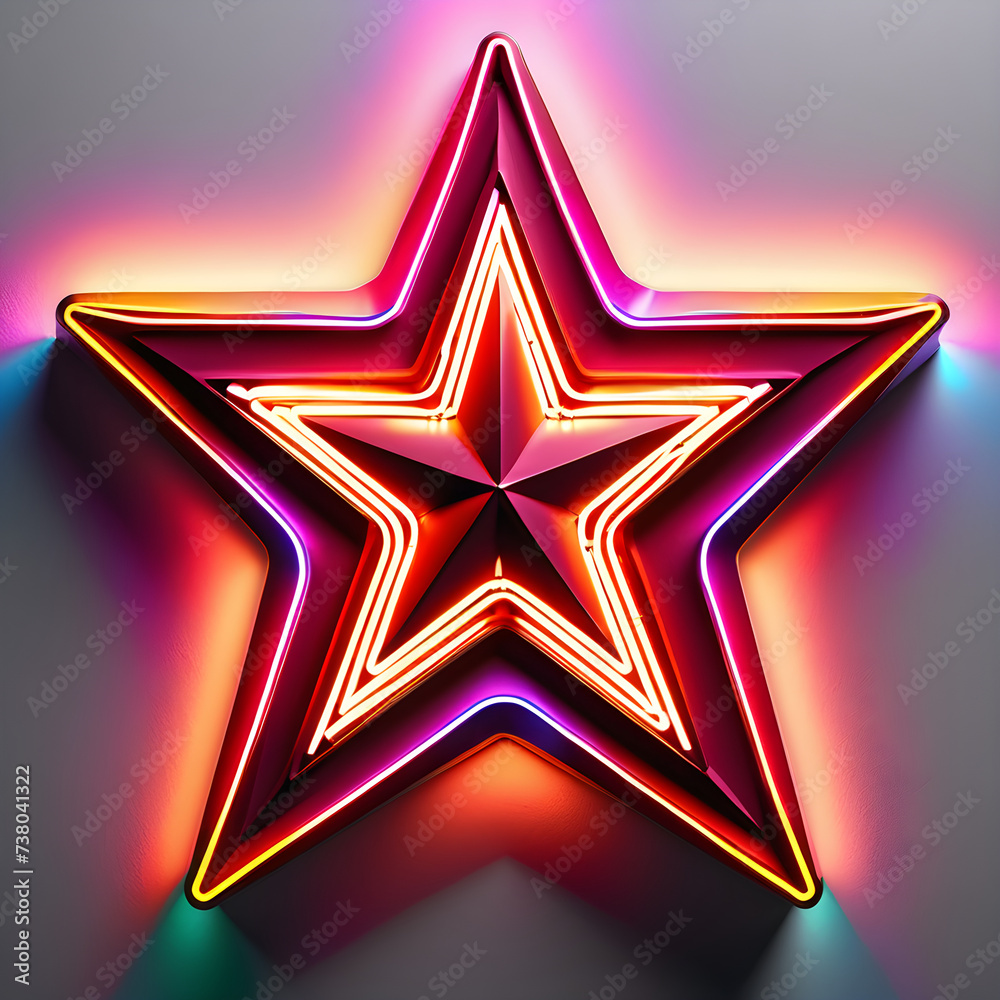 The Beauty of the Shimmering Night Sky: Diverse Colorful Star-Shaped Icons.(Generative AI) The Beauty of the Shimmering Night Sky: Diverse Colorful Star-Shaped Icons.(Generative AI)