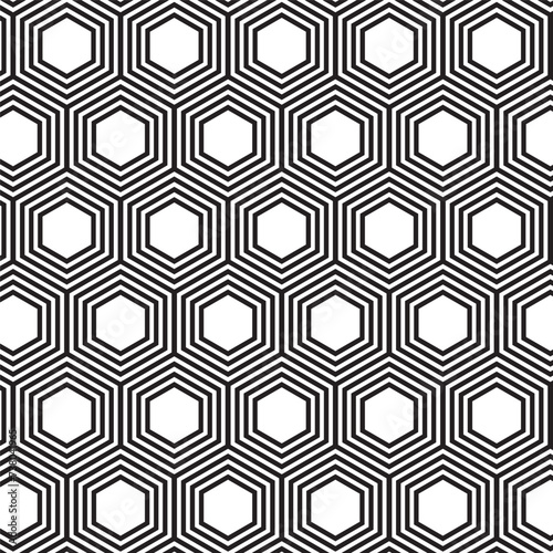 Hexagonal vector pattern background