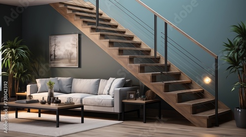 Linear Staircase Railings