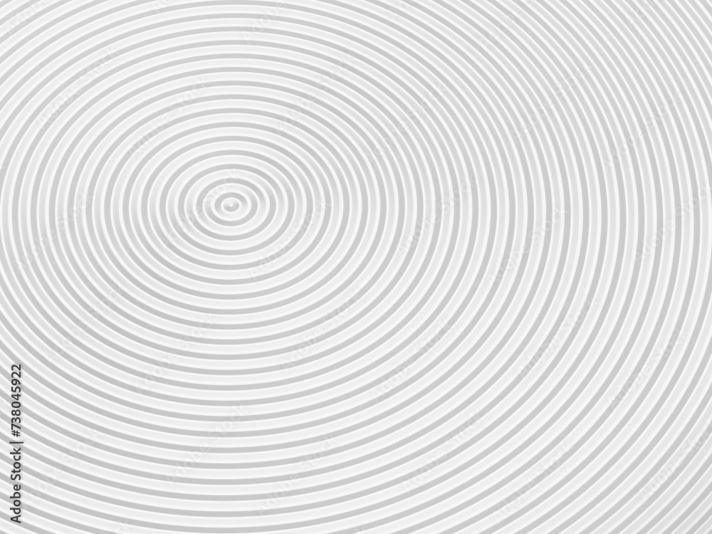 Smooth concentric white rings or circles waves background wallpaper banner flat lay top view