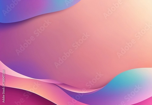 Abstract background blue and purple waves on pink background. Beautiful amazing waves with fluid gradient.