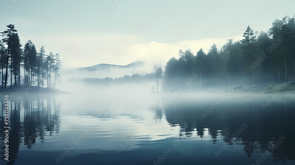 Quiet lake, beautiful scenery Quiet lake, beautiful scenery
