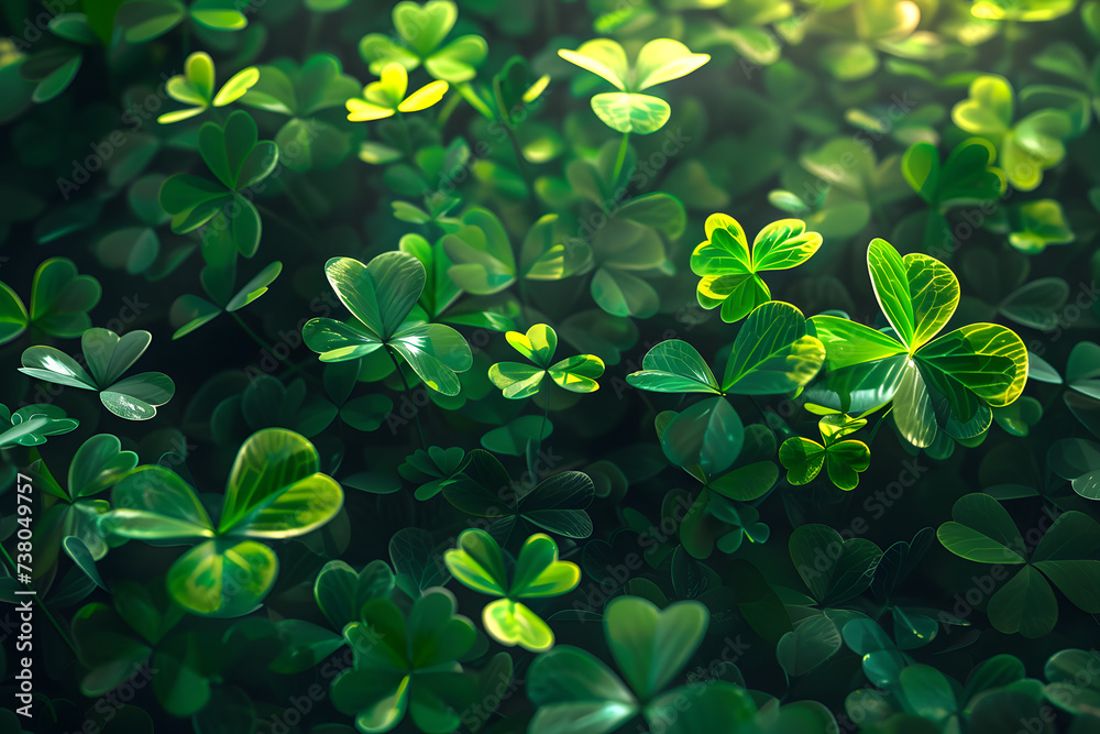 Neon light with clover leave. Saint Patrick's day background. Neon light with clover leave. Saint Patrick's day background.