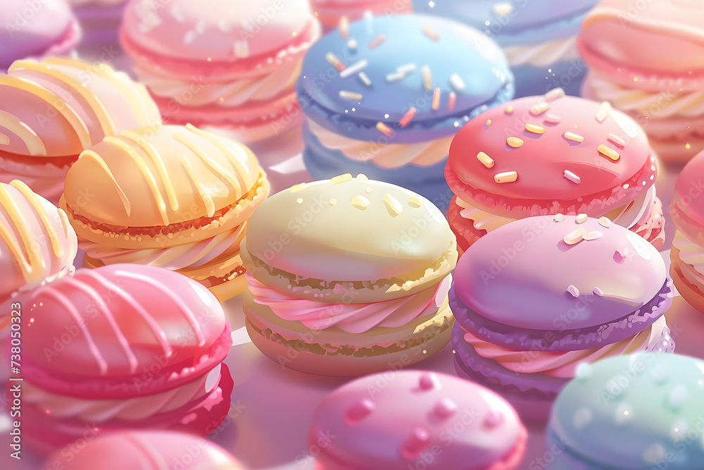 Obraz premium Macaroons on background.