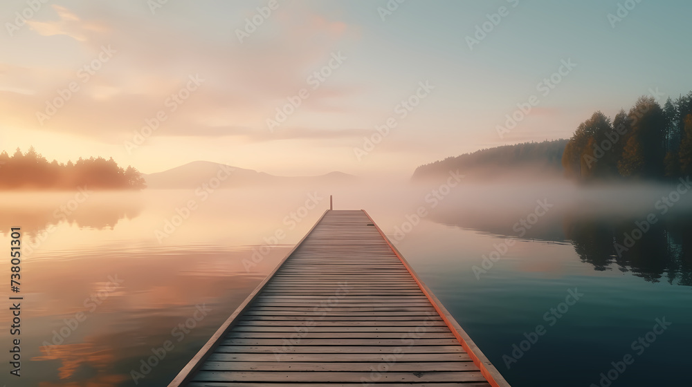 Quiet lake, beautiful scenery