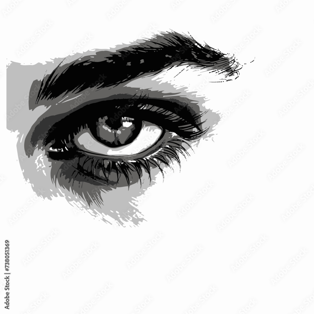 Fototapeta premium Illustration Eye of Beautiful Woman