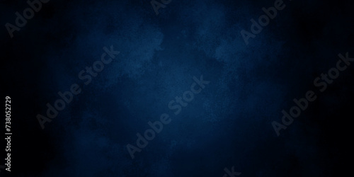 Abstract classic blue grunge decorative navy dark wall background. Blue grunge marbled texture smoke clouds surface. Black and blue grunge background with space view. Light blue grunge paper textrue.