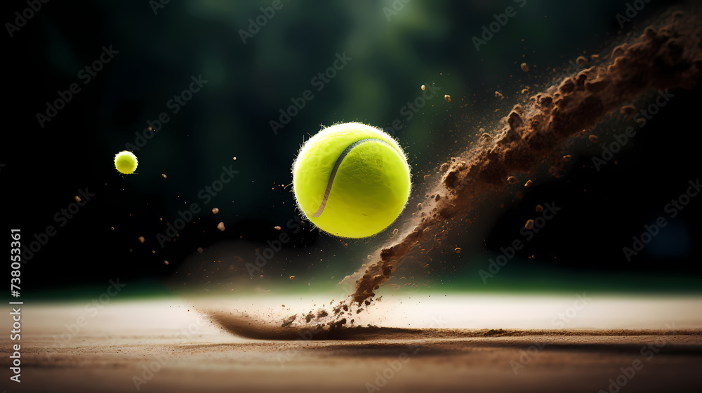 Tennis theme illustration, tennis close-up - obrazy, fototapety, plakaty 