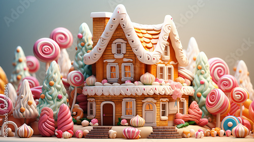 3d Christmas house