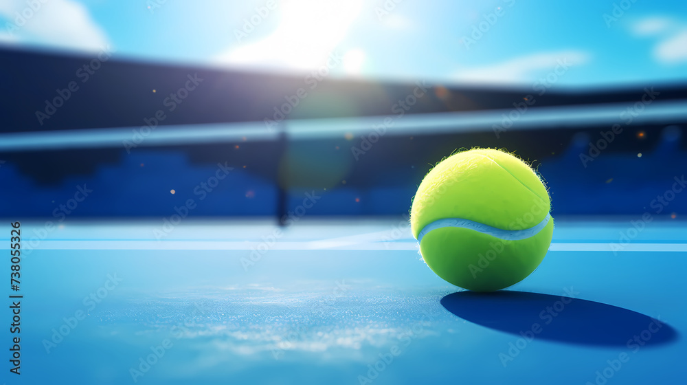 Tennis theme illustration, tennis close-up