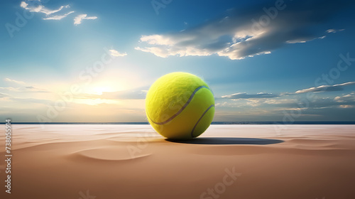 Tennis theme illustration, tennis close-up © jiejie