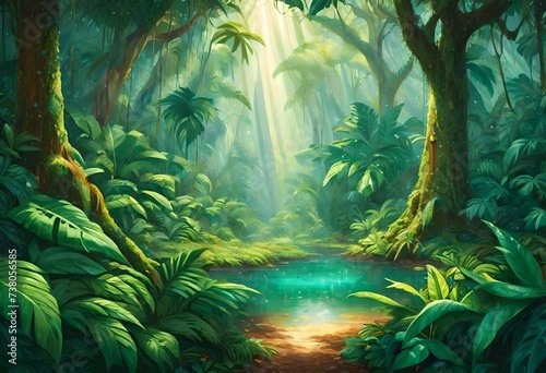 tropical jungle Generated with AI. © dreak