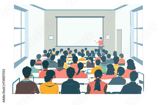 Flat Design Classroom