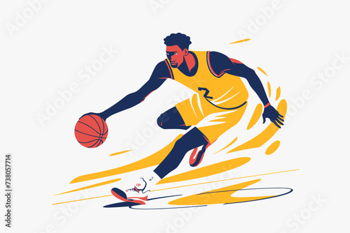 Flat Design Person Basketball