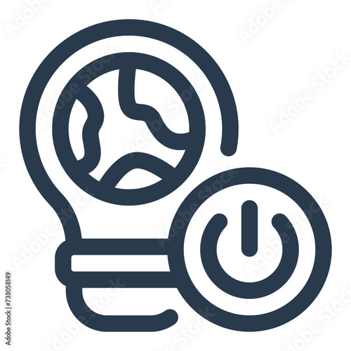 Earth Hour Vector Icon Illustration for Earth Day