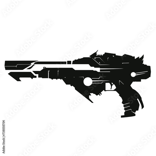 Unique Silhouettte Gun For Video Game photo