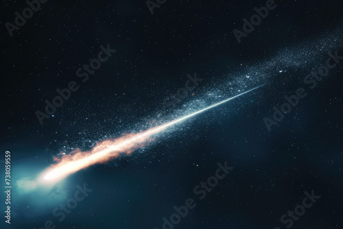 A white light beam shoots out from a point in space. The beam travels at an incredible speed