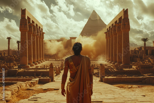 Cinematic Movie Poster in Ancient Egypt history photo