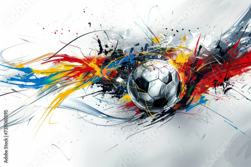 Dynamic abstract background with ball for Soccer or football