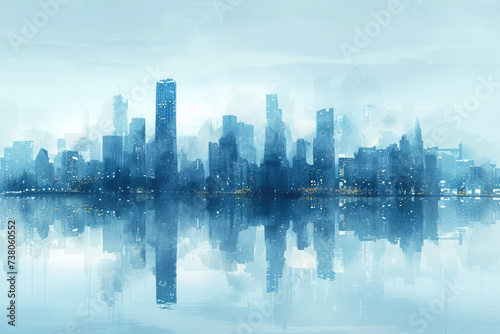 Cities blue buidling design calm