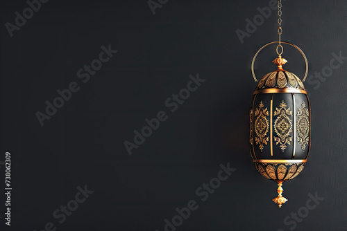 luxury arabic lantern of ramadan celebration with text copy space