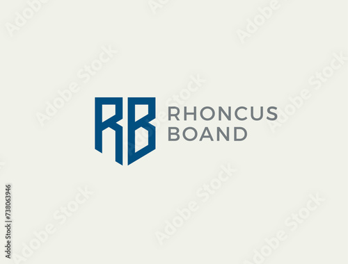 RB. Monogram of Two letters R and B. Luxury, simple, minimal and elegant RB logo design. Vector illustration template.
