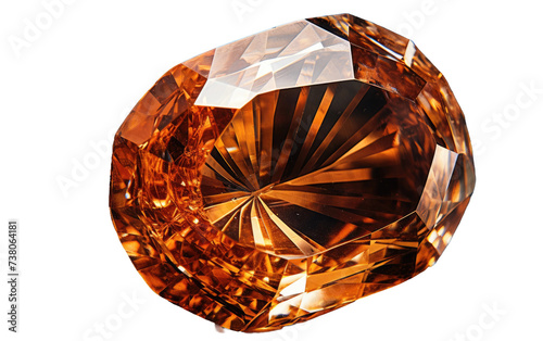 Orange Diamond. An image featuring an orange diamond positioned on a plain Transparent background.