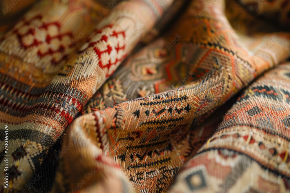 Yakan weaving inspired pattern, Filipino traditonal geometric textile.