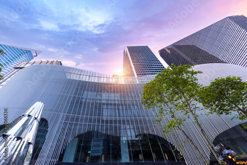 Photography Thailand, Bangkok downtown business and financial district.