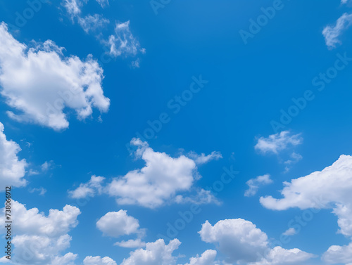 Blue sky background with tiny clouds. Abstract background. Nature background. landscape with blue sky and white clouds in the spring  nature series.