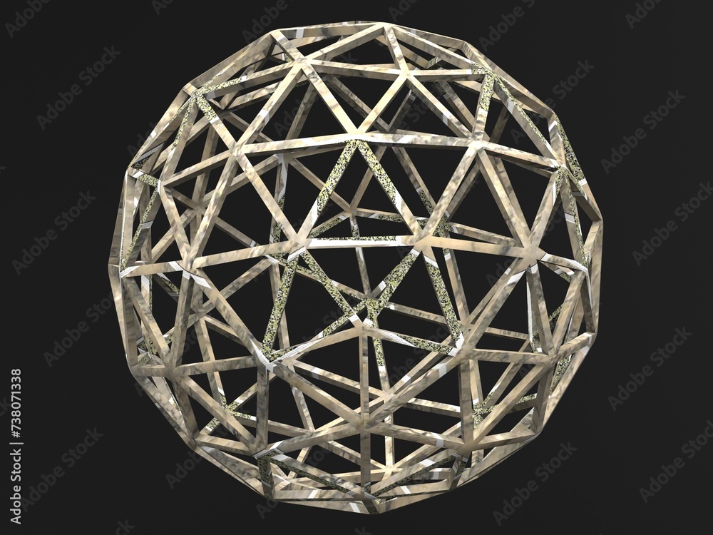Wireframe Shape Pentakis Snub Dodecahedron 3D print model Wireframe Shape Pentakis Snub Dodecahedron 3D print model