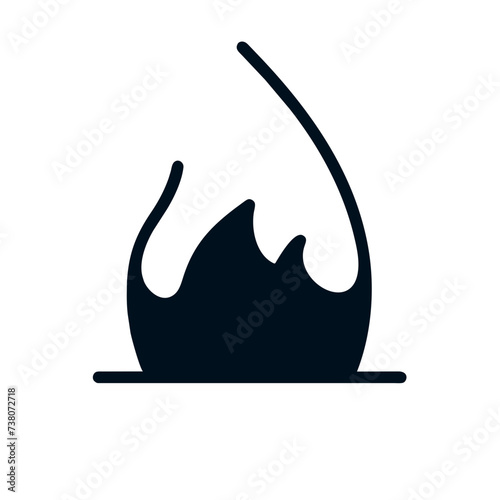 Fire icon vector
