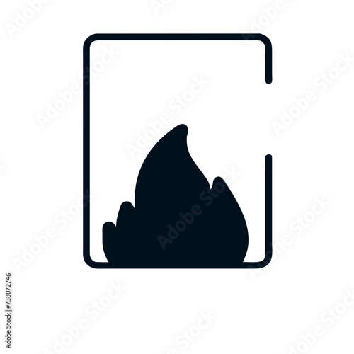 Fire icon vector

